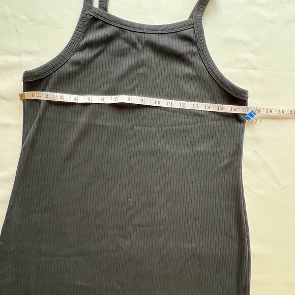 Gap Halter Midi Dress Black Ribbed Women's L NWOT - Picture 9 of 11